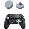 Zhixteu Per Nacon Revolution 5 Pro Cappucci per Joystick con Impugnatura per Pollice, Design Antiscivolo con Superficie Ruvida, Cappucci di Ricambio Resistenti all'Usura per le Levette Analogiche (grigio)