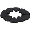 Agatige 10 pezzi plettri per chitarra, plettro in feltro di lana da 3 mm per ukulele per chitarra(Nero)