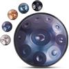 Generico Tamburo in Acciaio in D Minor 10 Note 58cm 432HZ/440 HZ, Hand Drum Percussione per adulti Meditazione Personale(Purple,432Hz)