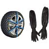 Michelin 008307 Catene Neve Easy Grip Evolution Gruppo, 7, Set di 2 & 9497 Guanti per Montaggio Catene da Neve