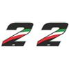 4R Quattroerre.it 13212 Numero Racing 2 Piccolo, Tricolore Italia, piccolo 65 x 85 mm (Confezione da 2)
