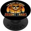 Back to School First Day Lions Vintage B I'm Ready to Crush 2nd Grade Lion Occhiali da sole retrò divertenti PopSockets PopGrip Adesivo