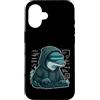 coder cyber hoodie dolphin code dolphin Custodia per iPhone 16 Coder Dolphin con cappuccio