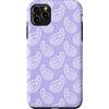 TrendyGrips Custodia per iPhone 11 Pro Max Foulard Motivo Paisley Lilla Viola Etnico Boho A Goccia