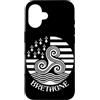Brittany Celtic Culture Custodia per iPhone 16 Simboli della Bretagna, Francia Breton Pride Triskel