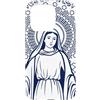 Happy Catholics Custodia per iPhone 15 Pro Nostra Signora di Lourdes Immacolata Concezione Maria Cattolica