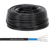 VulTech SC13802-100 Bobina Matassa Lan Cat 5e UTP 100 metri 24AWG per esterno doppia Guaina PE+LSZH Ethernet cavo rete impianti alta velocità 1Gbps protezione da raggi UV/acqua 100Ohm, 100Mhz