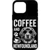 Funny Newfoundland And Coffee Design Custodia per iPhone 16 Pro Max Caffè E Terranova Divertente Terranova