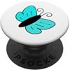es designs Carino Blu Turchese Aqua Butterfly PopSockets PopGrip Adesivo