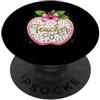 Teacher's Apple Art Apprezzamento dell'educatore a pois della mela dell'insegnante PopSockets PopGrip Adesivo