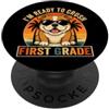 Back to School First Day Bulldogs Boys C I'm Ready to Crush - Occhiali da sole con bulldog di prima elementare, stile retrò divertente PopSockets PopGrip Adesivo