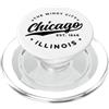 Classic Retro USA City Tees Vintage Chicago Windy City Illinois testo nero PopSockets PopGrip per MagSafe