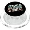 Funny EV Driver Electric Car Apparel Funny EV Owner My Car Is Just A Battery On Wheels PopSockets PopGrip per MagSafe