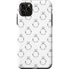 TrendyGrips Custodia per iPhone 11 Pro Max Anelli d'argento nuziali della sposa di fidanzamento