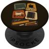 Teacher & Classroom Co. Insegnante Scuola Classroom Libri Caffè Notebook Cancelleria PopSockets PopGrip Adesivo