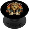 Back to School First Day Lions Vintage B I'm Ready to Crush 2nd Grade Lion Occhiali da sole divertenti retrò PopSockets PopGrip Adesivo