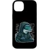coder cyber hoodie dolphin code dolphin Custodia per iPhone 14 Plus Coder Dolphin con cappuccio