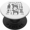 Grandio Design Archaeological Science Archeologia Archeologo Cavallo di Troia Divertente Brevetto Vintage PopSockets PopGrip Adesivo