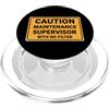 Engineer Vintage Industrial Warning Divertente supervisore di manutenzione con filtro che dice PopSockets PopGrip per MagSafe