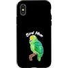 Parrot and Pet Bird Owners Custodia per iPhone X/XS Assonnato Amazon Pappagallo Uccello Mamma Acquerello
