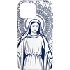 Happy Catholics Custodia per iPhone 16 Pro Max Nostra Signora di Lourdes Immacolata Concezione Maria Cattolica