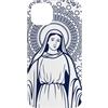 Happy Catholics Custodia per iPhone 14 Plus Nostra Signora di Lourdes Immacolata Concezione Maria Cattolica