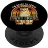 Back to School First Day Cougars Vintage Occhiali da sole con scritta I'm Ready to Crush 3rd Grade Cougar Funny Retro PopSockets PopGrip Adesivo