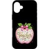 Teacher's Apple Art Custodia per iPhone 16 Plus Apprezzamento dell'educatore a pois della mela dell'insegnante