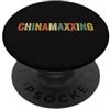 Chinamaxxing Teen Funny Gen Alpha Meme C Chinamaxxing Cultura cinese Divertente Gen Z Mandarino Cina Asia PopSockets PopGrip Adesivo