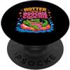 Sassy Swamp Designs Divertente festa estiva in piscina con Sassy Alligator PopSockets PopGrip Adesivo