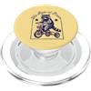 Dawn Rider Raccoon Co. Cool Raccoon Equitazione Triciclo Noi Ride at Dawn PopSockets PopGrip per MagSafe
