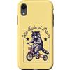 Dawn Rider Raccoon Co. Custodia per iPhone XR Cool Raccoon Equitazione Triciclo Noi Ride at Dawn