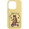 Cool Kitty Co. Custodia per iPhone 14 Pro We Ride at Dawn - Occhiali da sole divertenti a forma di gatto