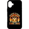 Back to School First Day Tigers Vintage Custodia per iPhone 16 Plus Occhiali da sole con tigre di terza elementare I'm Ready to Crush, retro divertente