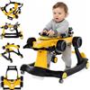 sun baby Girello bambino 3in1, primi passi Formula Racing, luce and Melodia, da 6 Mesi Fino a 12 kg, Seduta Imbottita, Rimovibile e Regolabile in Altezza (Giallo)