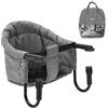 Fillikid - seggiolino tavolo bambini - portatile, pieghevole, con borsa per il trasporto - sedia bambini da tavolo di grosso spessore - grigio
