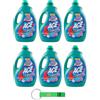 Beni Culinari 6 x Ace Gentile Candeggina per Colorati, candeggina per colori, lavanda e muschio bianco, efficace contro le macchie, 2300 ml + portachiavi Beni Culinari 0