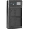 Haofy Dispositivo di Ricarica Doppio per Batteria per Fotocamera con Display LCD Leggero per L'utilizzo Compatibile con LP-E5 a Casa o All'aperto