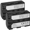 mtb more energy 2x Batterie NP-FM50, FM55H compatibile con Sony DSLR-A100 (?100), HDR-HC1E, UX1E, SR1E