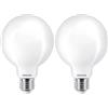 Philips LED Lampadina Smerigliata Globo 120W E27, Luce Bianca Calda (Confezione da 2)