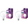 Philips LED Lampadina Globo, 60 W, E27, Luce Bianca Calda, Non Dimmerabile (Confezione da 2)