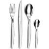 PRADEL ESSENTIEL - Set di posate da 24 pezzi per 6 persone - Gamma - 18/0 Acciaio Inossidabile, Finitura Standard - Bianco (Spessore 1,5 mm)