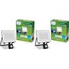 Philips Lois Proiettore per Esterni con Sensore, 14 W, 5000 K, Antracite (Confezione da 2)