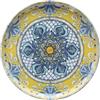 Tognana Thesis Positano, piatto edge 21 cm, porcellana, giallo-blu, Made in Italy