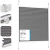 Sekey Tenda plissettata senza fori, Klemmfix, larghezza 40 cm, opaca, protezione solare per finestre, 40 x 120 cm, grigio scuro