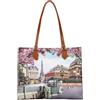 Ynot? Borsa Shopping Yes Bag Stampa Città