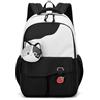 YongXinMY Zaino da scuola Kawaii di grande capacità da donna, design a blocchi di colore carino con adorabile borsa per gatti, borsa in nylon resistente multitasche per scuola, viaggi, uso quotidiano