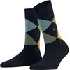 Burlington Queen W So cotone fantasia 1 paio, Calzini Donna, Blu Marine 6122, 36-41