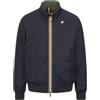 K-Way KWAY ARSENE PLUS.2 REVERSIBLE BLUE DEPTH-GREEN LICHEN K6123PW - Color: B0T TG M