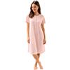 Linclalor - Camica da Notte Estiva in Cotone Rosa Stampato 2185027 - Colore Rosa, Taglia XL
